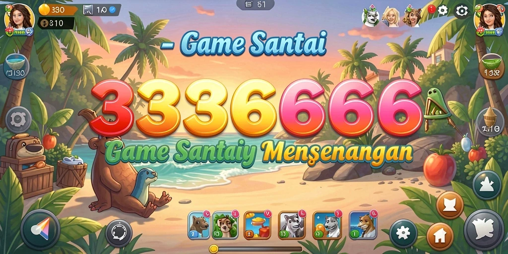 Tampilan gameplay 333666 dengan grafis cerah dan menyenangkan.