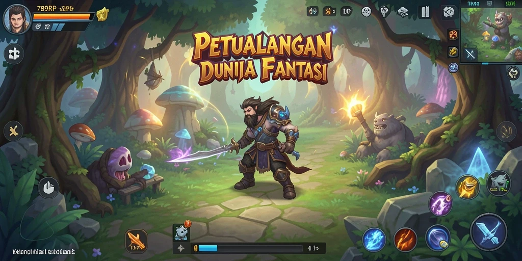 Tangkapan layar gameplay 789RP menunjukkan suasana petualangan yang kaya.