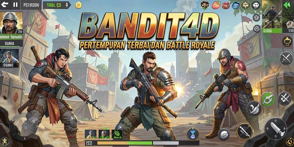 Screenshot menampilkan pertempuran mendebarkan di BANDIT4D.
