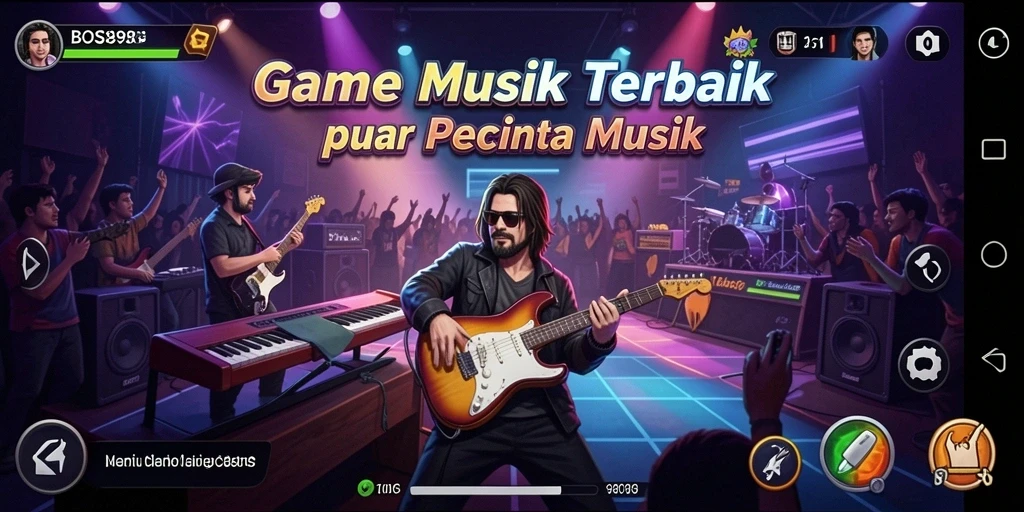 Tampilan gameplay BO898 dengan berbagai lagu dan tantangan menarik.