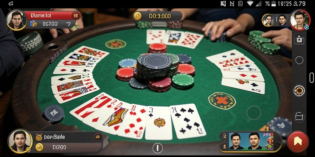 Tampilan gameplay D73 yang mendebarkan dan interaktif dalam permainan Gaple.