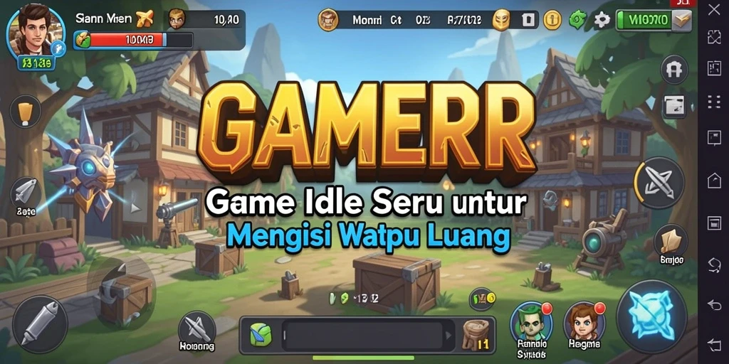 Screenshot GAMERP menampilkan karakter unik dalam gameplay Idle yang menarik.
