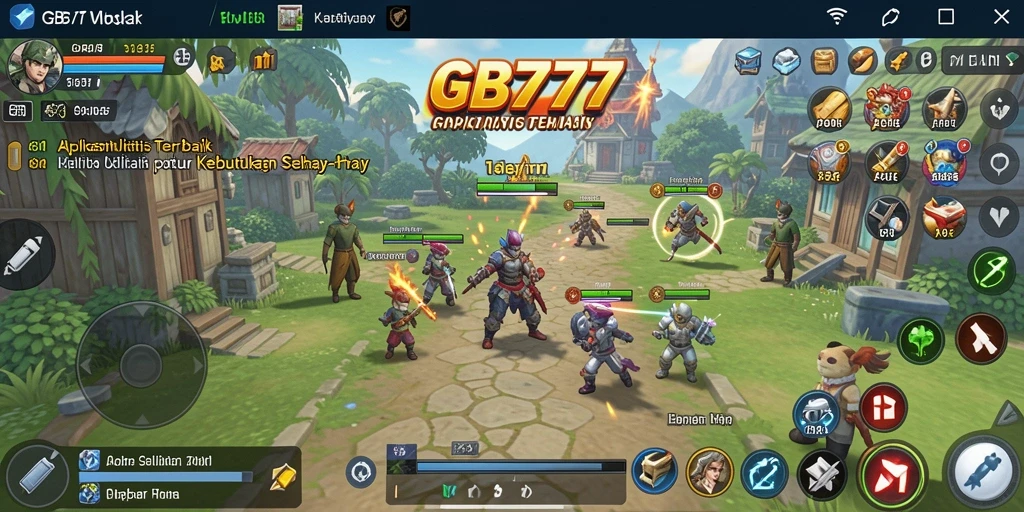 Screenshot utama GB777 menampilkan fitur utilitas yang efektif dan modern.