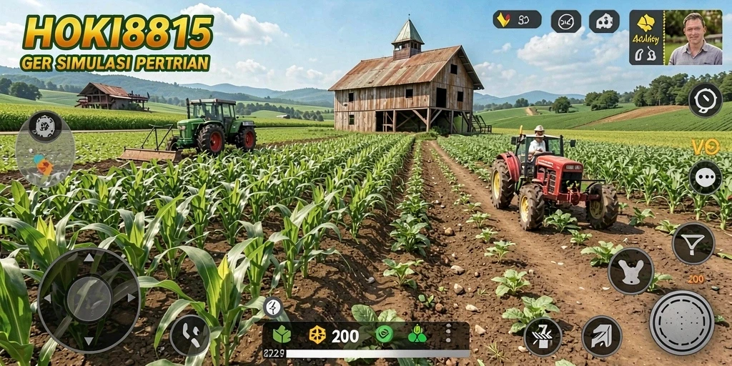 Tampilan karakter dan ladang HOKI8815 yang menawan dan realistis.