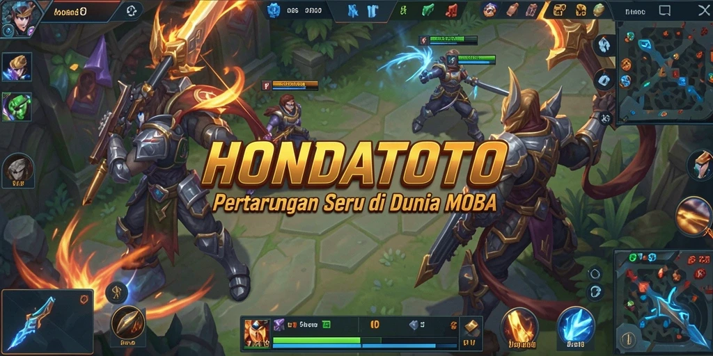 Screenshot HONDATOTO menampilkan aksi seru dalam pertarungan MOBA.