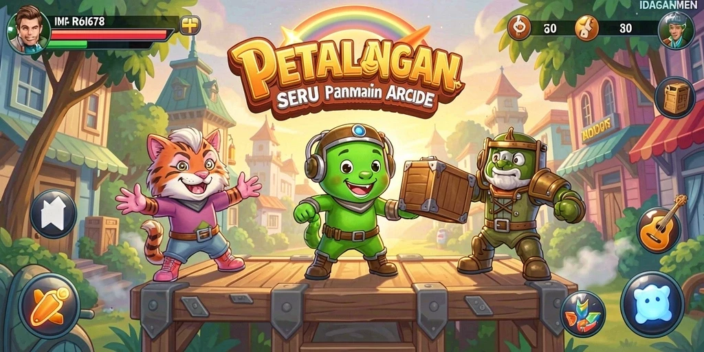Screenshot utama ID678 menampilkan gameplay seru dalam permainan Arcade.