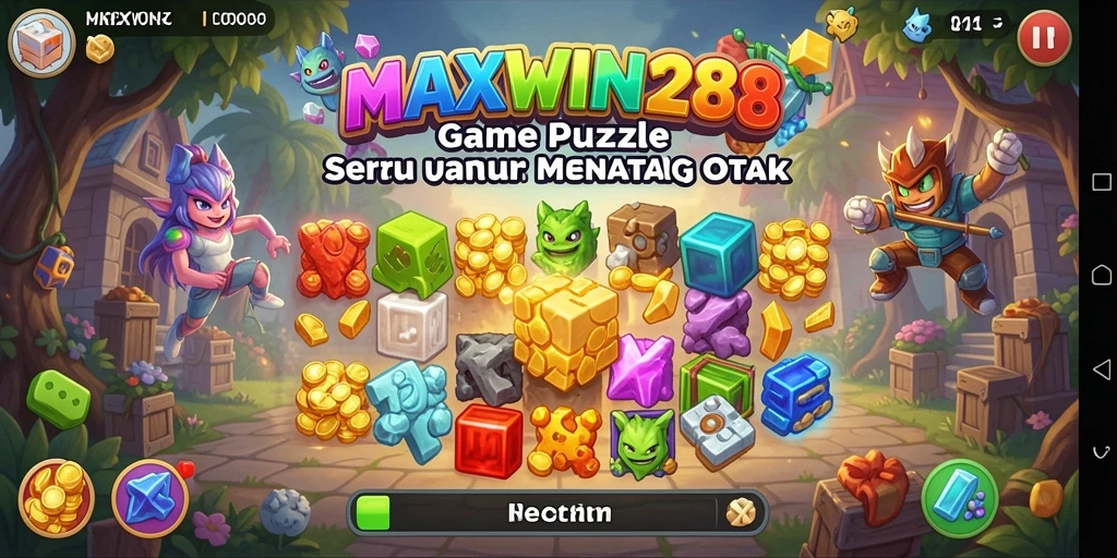 Tampilan gameplay MAXWIN288 dengan tantangan Puzzle yang seru.