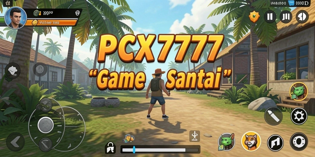 Tampilan gameplay PCX777 yang ceria dan interaktif.