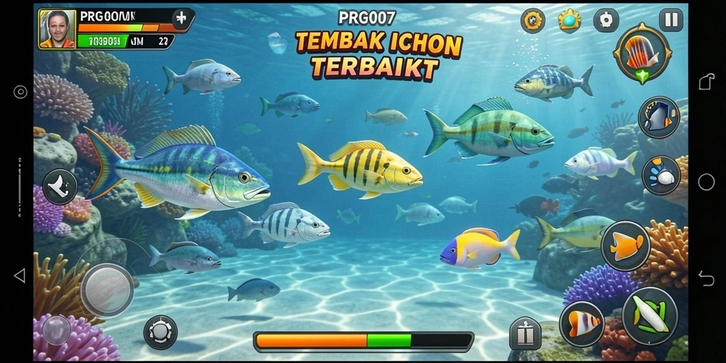 Gameplay seru Tembak Ikan di PRG007, penuh aksi dan kesenangan.