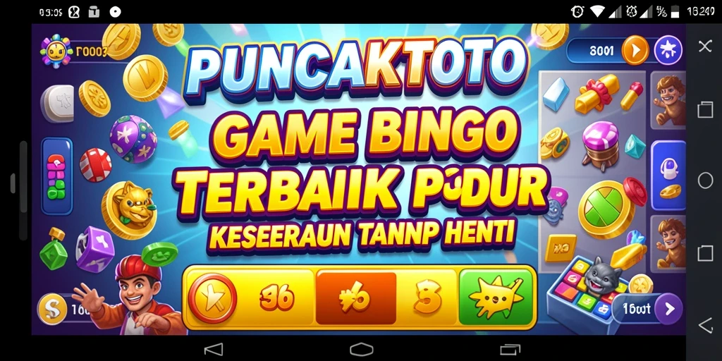 Tampilan gameplay menarik dari permainan Bingo PUNCAKTOTO.