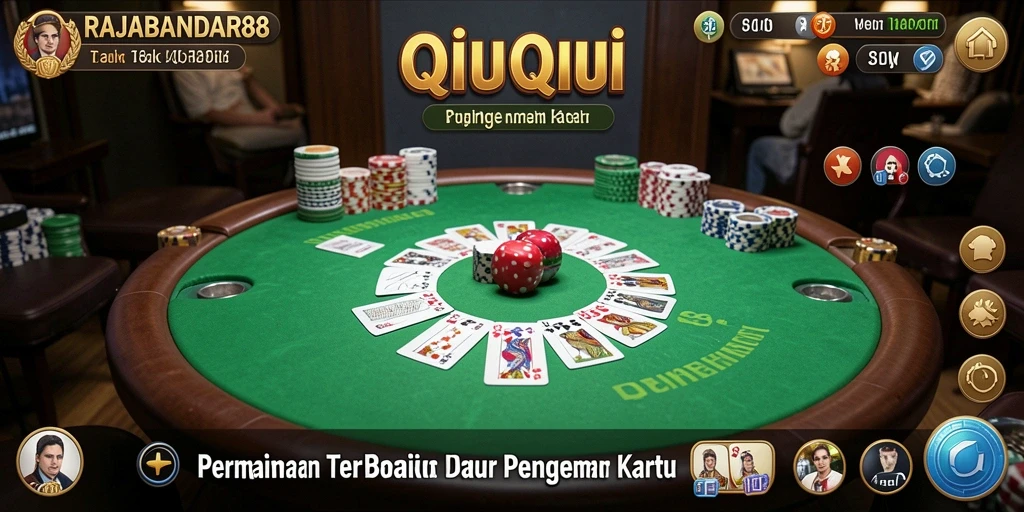 Screenshot utama RAJABANDAR88 menampilkan serunya permainan QiuQiu.