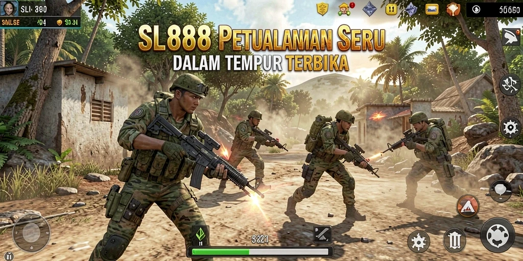 Tampilan gameplay SL888 dengan aksi tembak menembak yang mendebarkan.