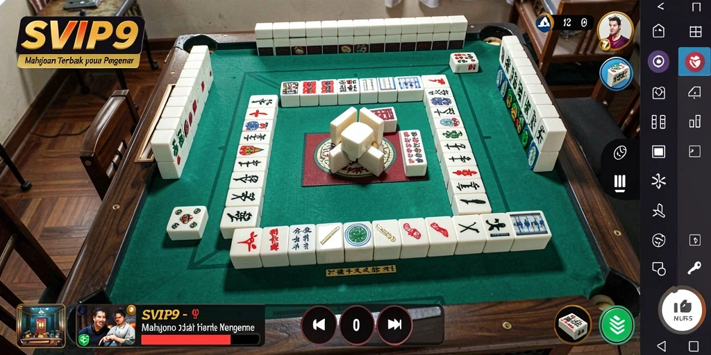 Tampilan gameplay Mahjong yang seru di SVIP9.