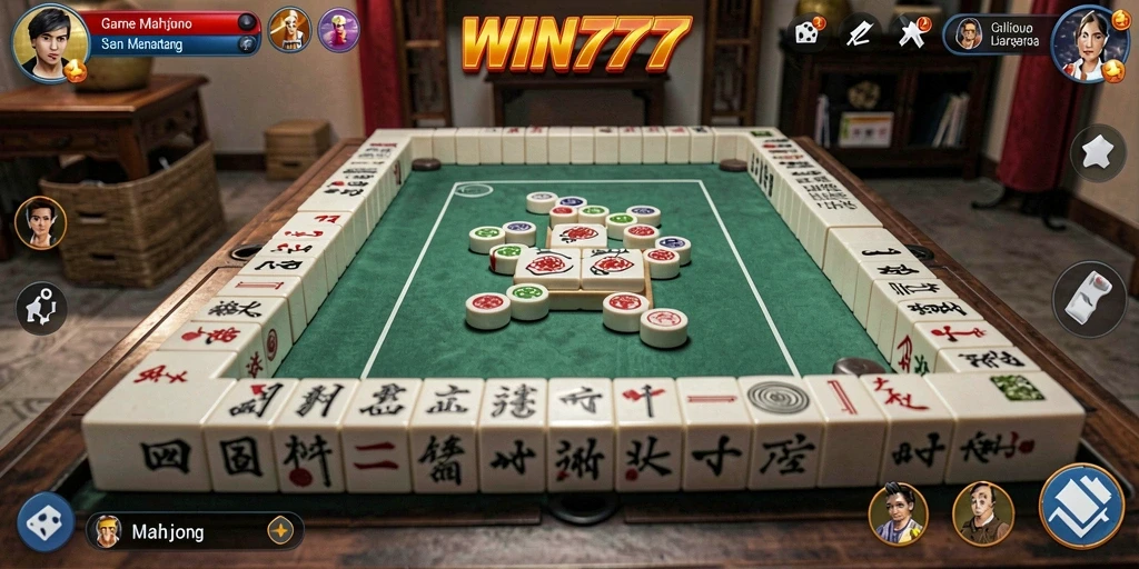 Tampilan gameplay Mahjong yang menarik dan seru di WIN777.